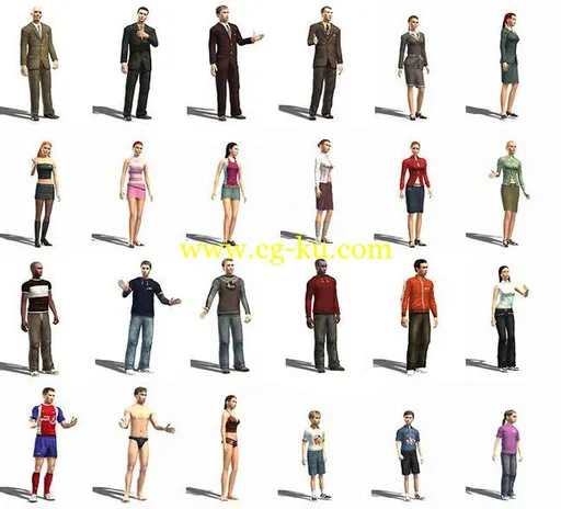 3DVD角色库模型 Rocketbox libraries Complete Characters 3DVD的图片2