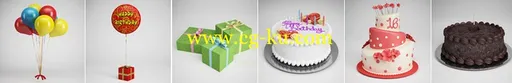 CGAxis Volume 13 MAX + C4D: Party Collection 生日/派对模型的图片5
