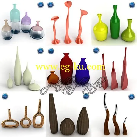 3ddd Vases Collection 104个花瓶模型的图片1