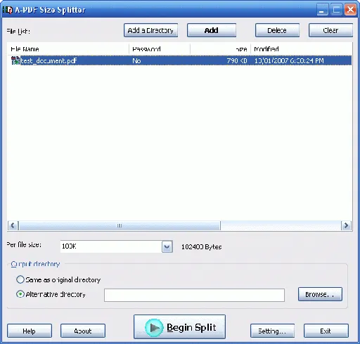 A-PDF Size Splitter 1.2.1的图片1