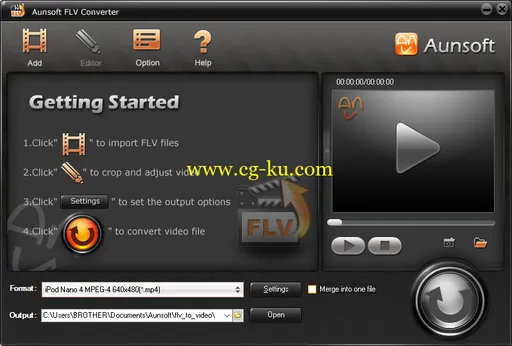 Aunsoft FLV Converter 1.0.2.2185的图片1