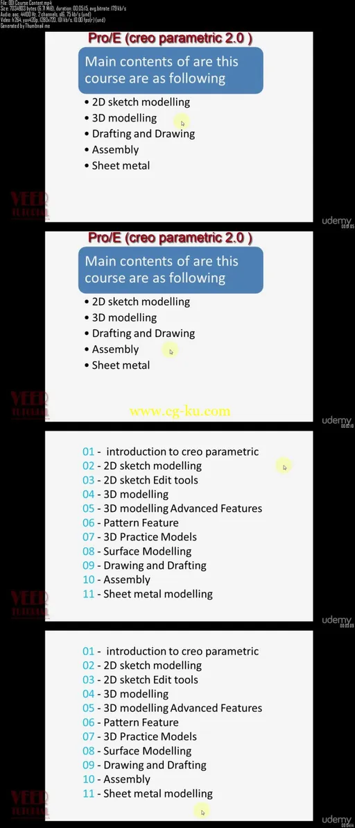 ProE Creo Paramatic 2.0 Basic-advance level Video Trianing的图片2