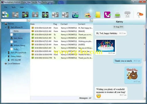 Backuptrans Android iphone Viber Transfer Plus 3.1.63的图片1