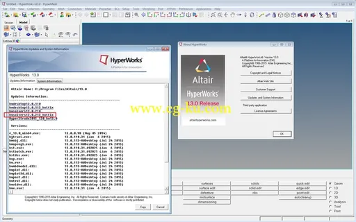 Altair HyperWorks Solvers 13.0.213 HofFix Win/Linux的图片2