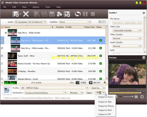 4Media Video Converter Platinum / Ultimate 7.8.11.20150923 Multilingual的图片1