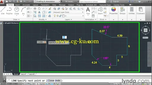 Lynda.com AutoCAD 2014 Essentials 02 Drawing Fundamentals-QUASAR | AutoCAD 2014绘图基础的图片3