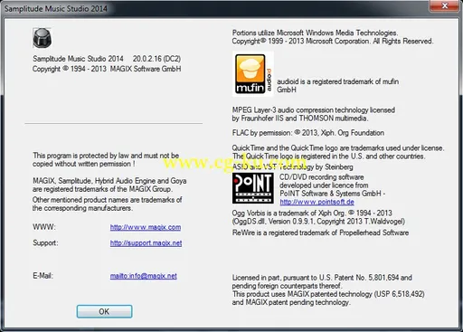 Magix Samplitude Music Studio 2014 v20.0.2.22 ISO的图片1