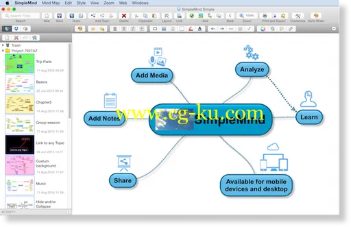 SimpleMind 1.20 Full Edition MacOSX的图片1