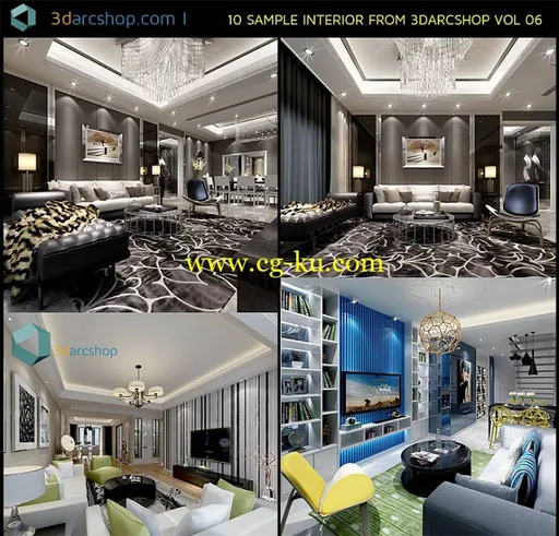 3darcshop – 10 Sample interior Vol 06的图片1