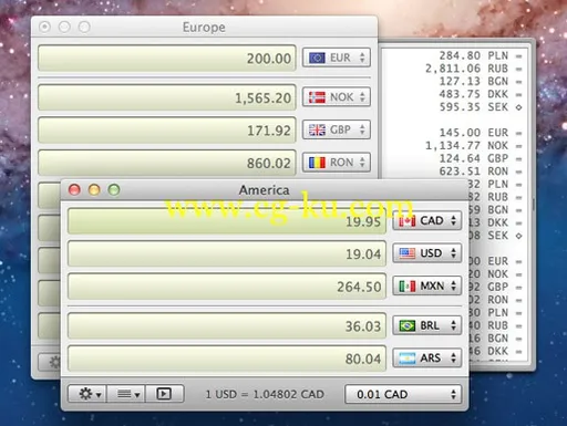 Currency Assistant v3.1.12 Multilingual MacOSX的图片1