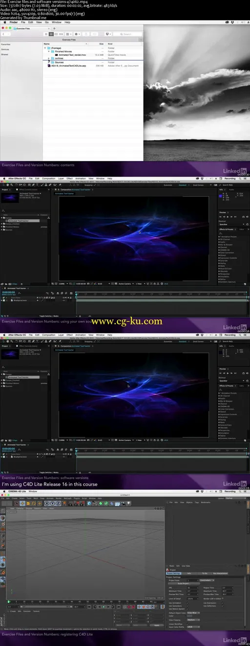 Lynda – After Effects Apprentice 18: 3D Text CINEMA 4D Lite的图片2