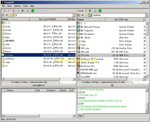 CrossFTP Professional v1.­90.­2 FTP客户端软件的图片1