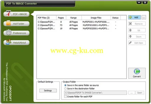 OpooSoft PDF To Image Converter 7.3的图片1