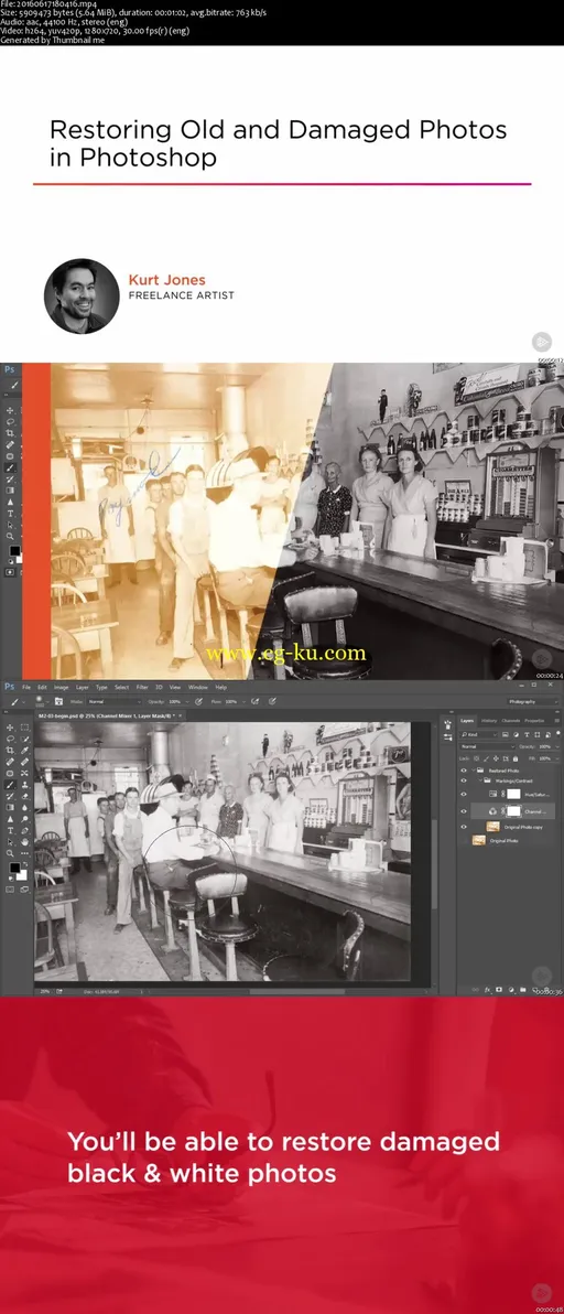 Restoring Old and Damaged Photos in Photoshop的图片2