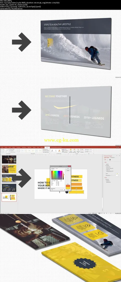 PowerPoint Slide Design™ – Fitness, Sport & Lifestyle Slides的图片1