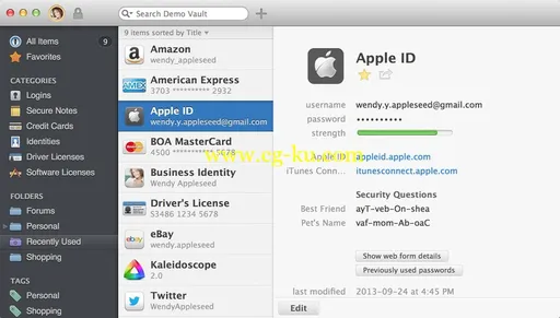 1Password 5.4 Multilingual MacOsX的图片1