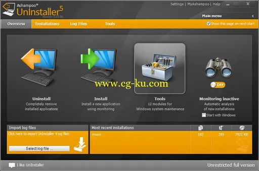 Ashampoo UnInstaller 5.06 Multilingual的图片1