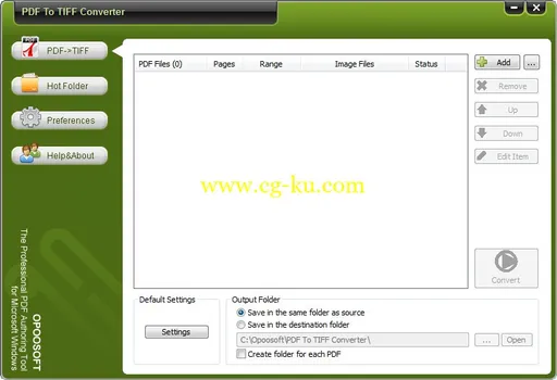OpooSoft PDF To TIFF Converter 7.3的图片1