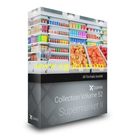 CGAxis Models Volume 52 3D Supermarket II的图片1