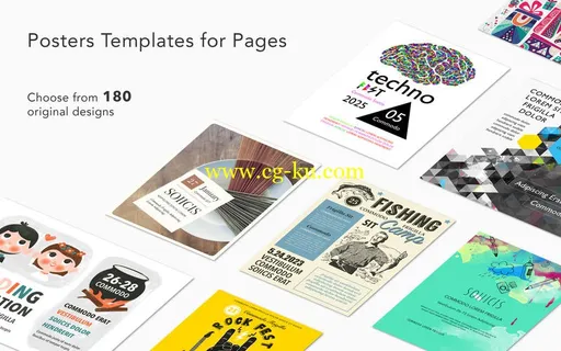 Posters Templates for Pages 1.2 MacOSX的图片1