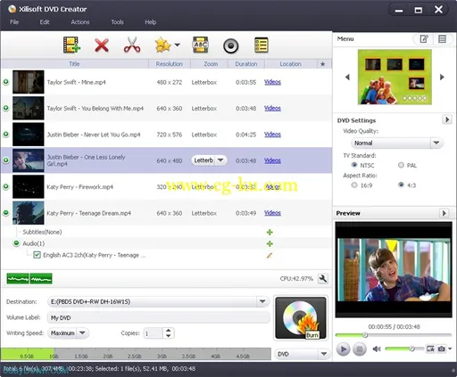 Xilisoft DVD Creator 7.1.3.20130516 DVD视频刻录软件的图片4