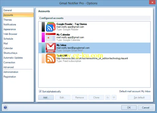 Gmail Notifier Pro v5.­0 Multilingual 邮件提醒软件的图片2