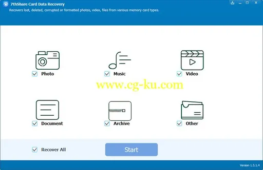 7thShare Card Data Recovery 2.3.8.8 + Portable的图片1