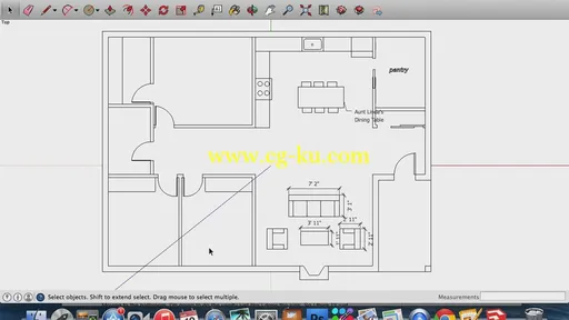 SkillShare – SketchUp for Interior Designers – Creating a Floor Plan的图片3