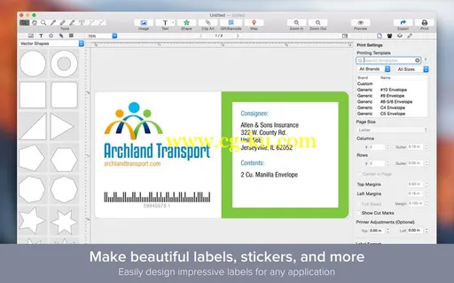 Label Maker 1.2.0 Multilingual MacOSX的图片1