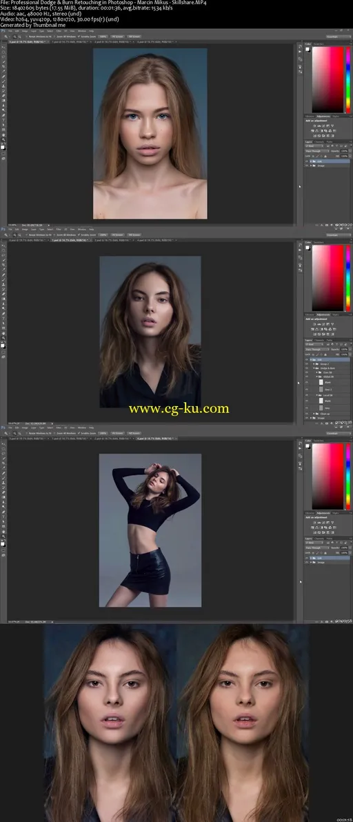 Professional Dodge & Burn Retouching in Photoshop的图片2