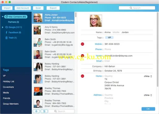 Cisdem ContactsMate 4.2.1 MacOSX的图片1