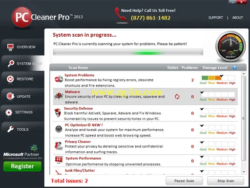 PC Cleaner Pro 2013 11.0.13.5.10 超强的系统清洁工具的图片1