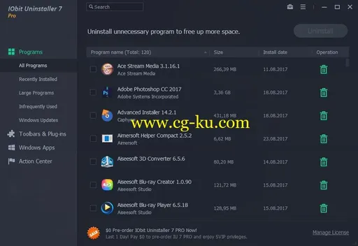 IObit Uninstaller Pro 7.5.0.7 Multilingual + Portable的图片1