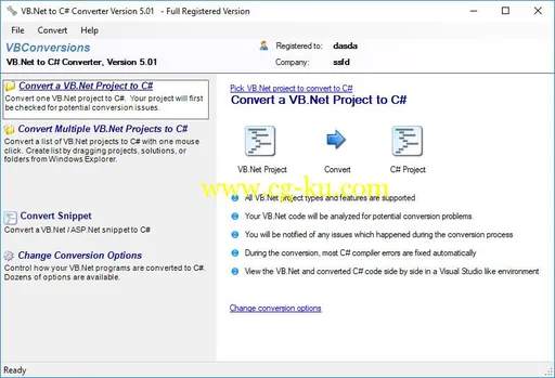 VB.Net to C Sharp Converter 5.03的图片1