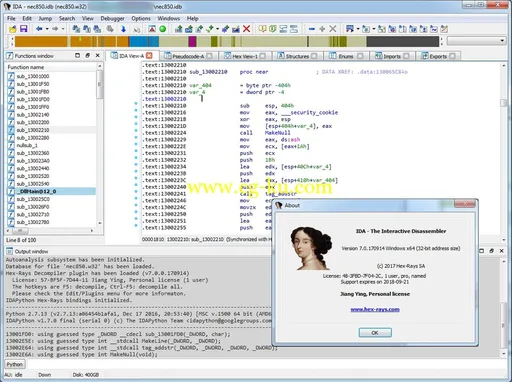 IDA Pro 7.0.170914 with Hex-Rays Decompilers的图片2