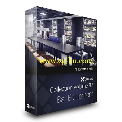 CGAxis Models Volume 87 Bar Equipment的图片2