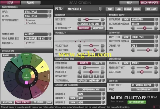 Jam Origin MIDI Guitar 2 v2.2.1 WiN的图片1