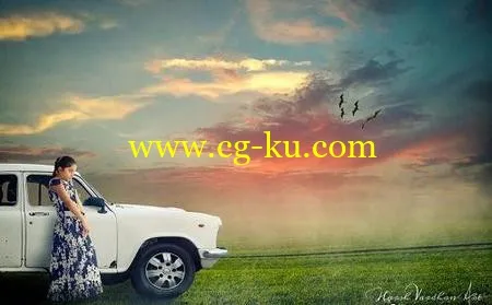 Learn Photo Manipulation in Photoshop-Solitude-Alone Girl的图片2
