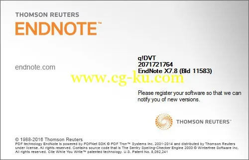 Thomson Reuters EndNote X7.8 Build 11583的图片1