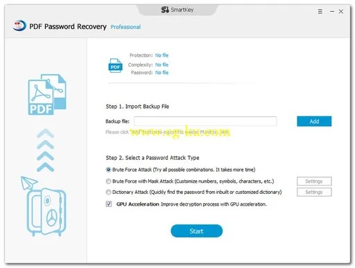 SmartKey PDF Password Recovery Pro 8.0.0.0 Multilingual的图片1