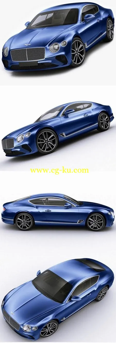 Bentley Continental GT 2018 3D Model的图片1