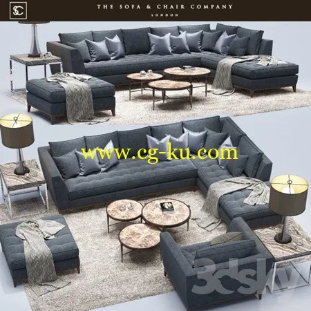 Barbican CORNER SOFA  Cavus Table lamp Marlow The sofa and chair company的图片1
