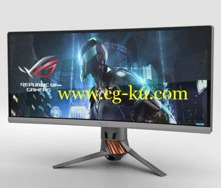Asus ROG PG348Q Monitor 3d model的图片1