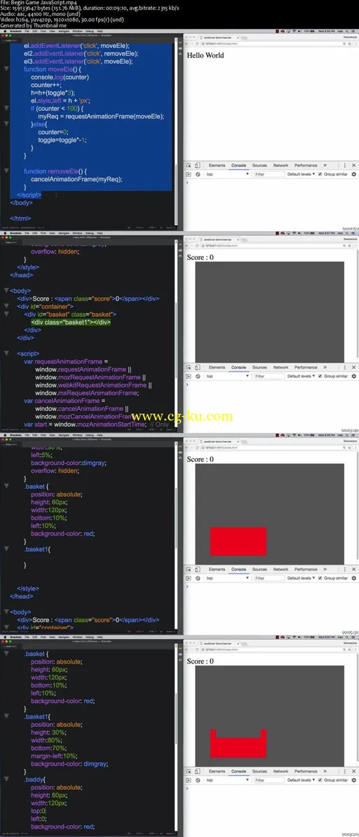 A JavaScript Game Exercise Built from Scratch to Catch Objects的图片1