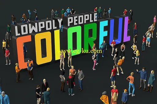 Cubebrush – Lowpoly People Colorful 3d Models的图片1