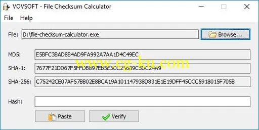 VovSoft File Checksum Calculator 1.1的图片1