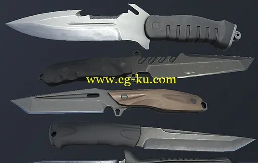Cubebrush – HQ PBR Combat knives pack的图片1