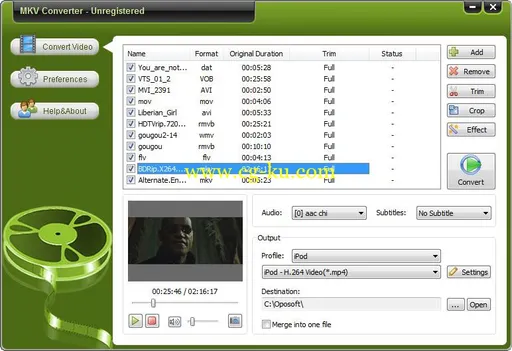 Oposoft MKV Converter 7.7的图片1