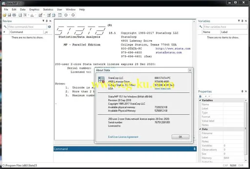 StataCorp Stata/MP 15.1 (Revision 20 Sep 2018)的图片2