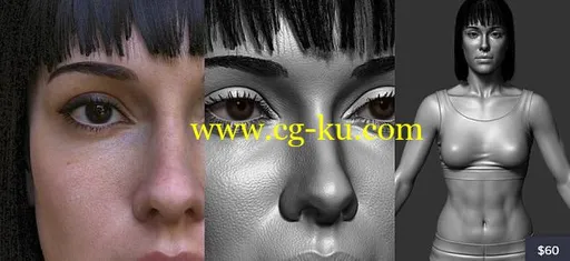 Cubebrush – Girl full body Zbrush的图片1